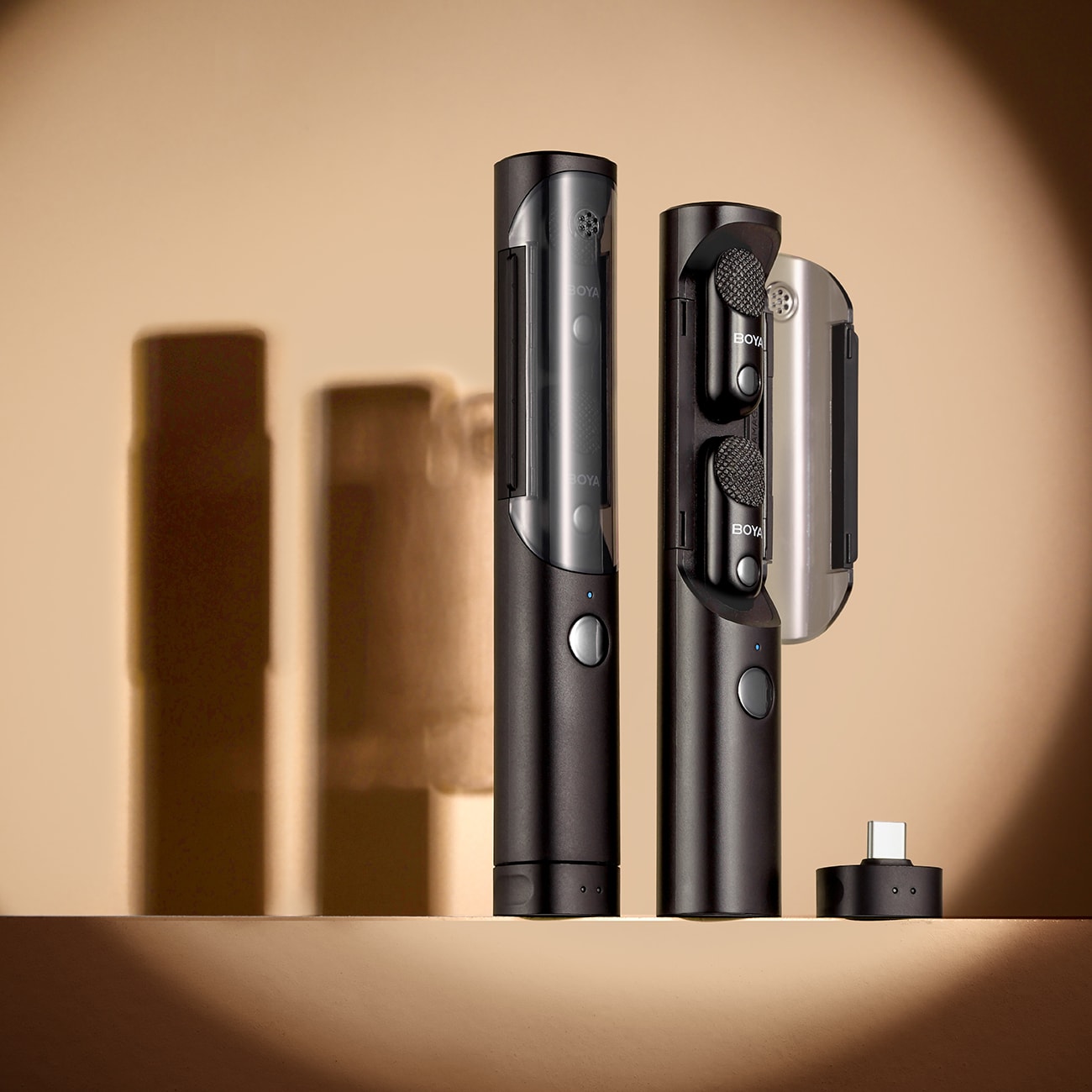 BOYA MAGIC-02 Langaton mikrofoni 2.4GHz USB-C - Musta