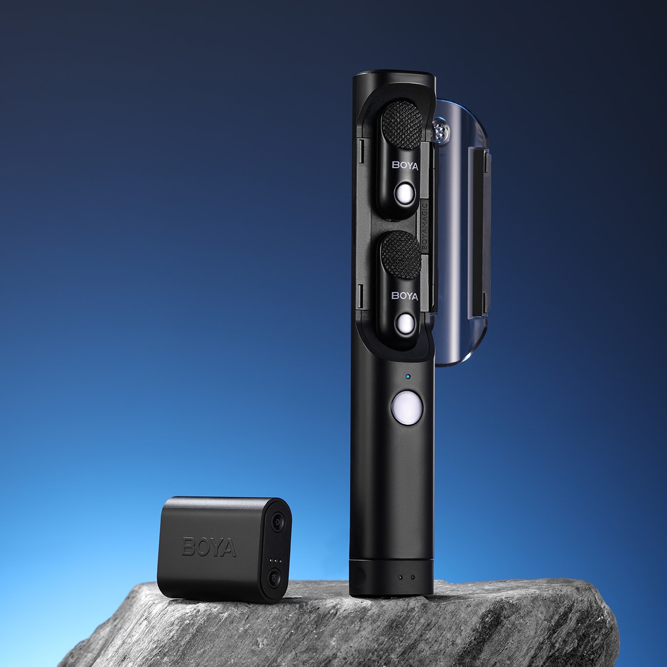 BOYA MAGIC-02 Langaton mikrofoni 2.4GHz USB-C - Musta