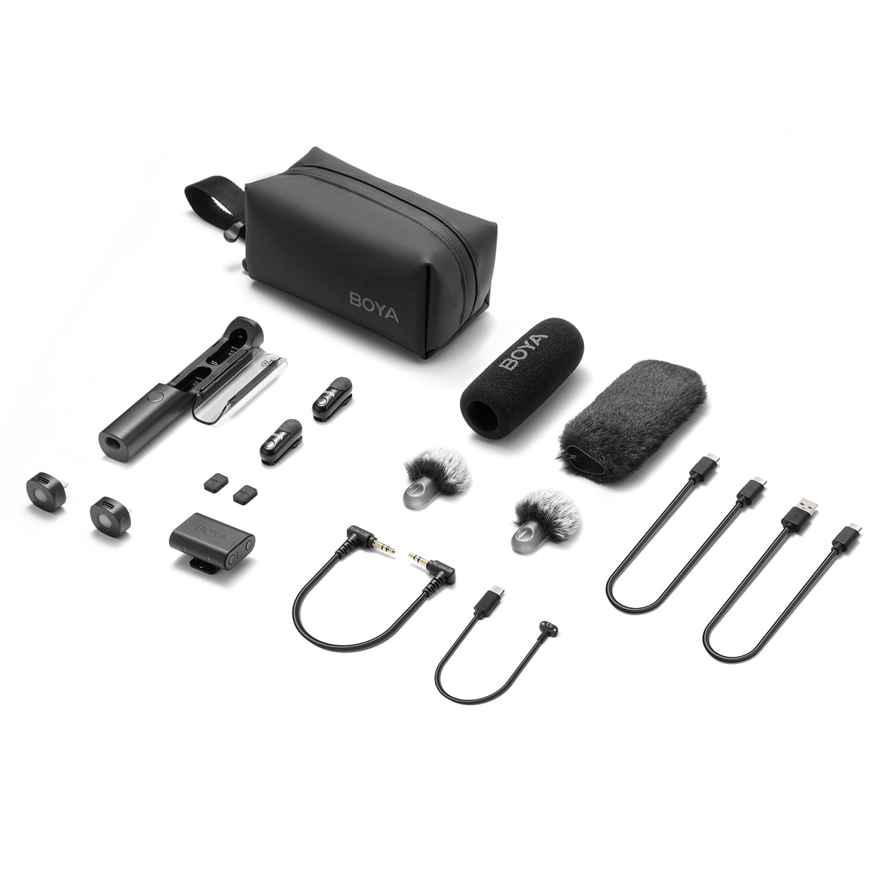 BOYA MAGIC-02 Langaton mikrofoni 2.4GHz USB-C - Musta