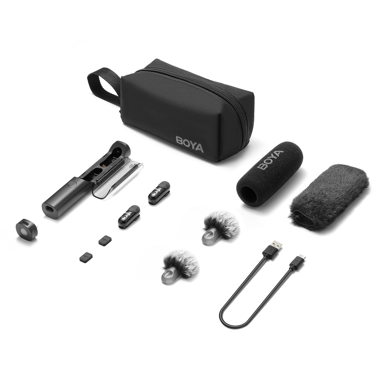 BOYA MAGIC-05 langaton mikrofoni 2.4GHz USB-C - musta