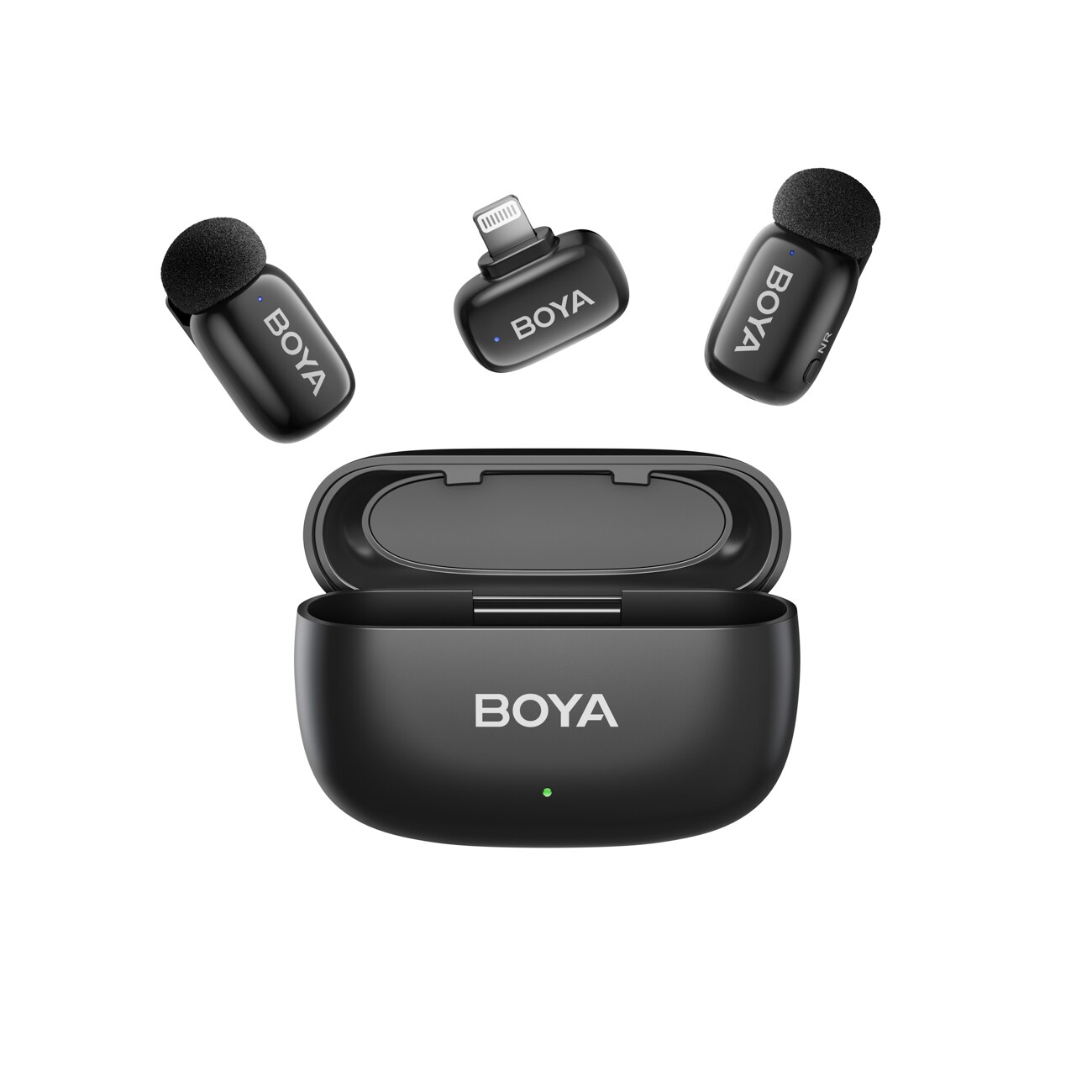 BOYA mini 2-01 langattomat mikrofonit 2.4GHz USB-C - musta