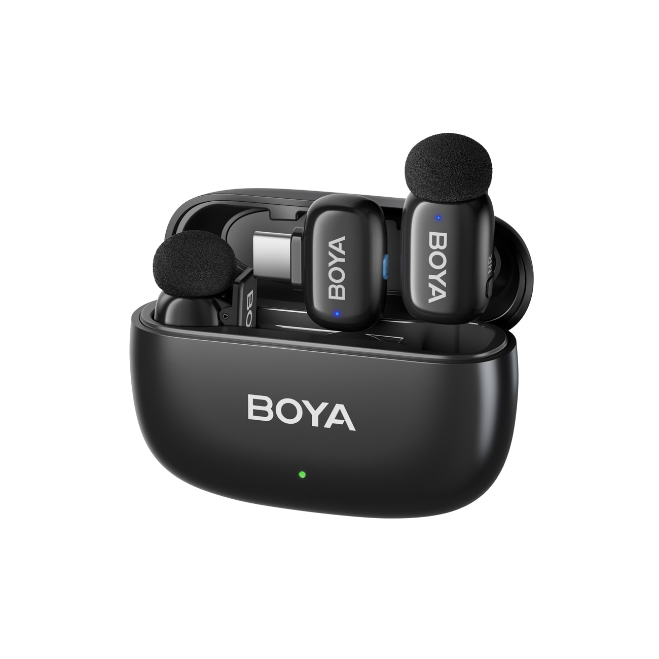 BOYA mini 2-01 langattomat mikrofonit 2.4GHz USB-C - musta