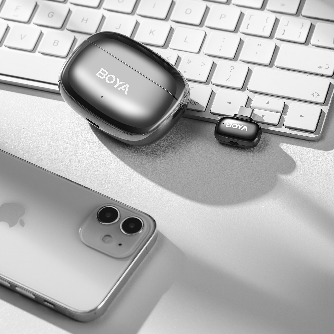 BOYA Mini 2-02 Langaton Mikrofoni USB-C 2.4 GHz (2 kpl) – AI-kohinanvaimennus, 100 m, musta