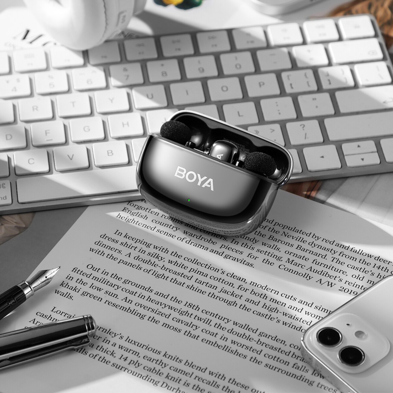 BOYA Mini 2-02 Langaton Mikrofoni USB-C 2.4 GHz (2 kpl) – AI-kohinanvaimennus, 100 m, musta