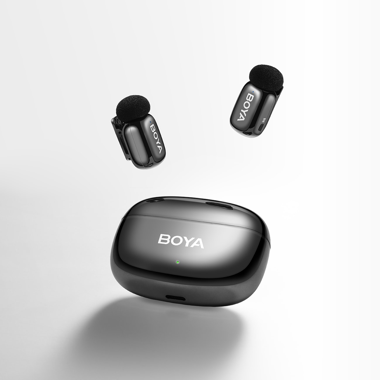 BOYA Mini 2-02 Langaton Mikrofoni USB-C 2.4 GHz (2 kpl) – AI-kohinanvaimennus, 100 m, musta