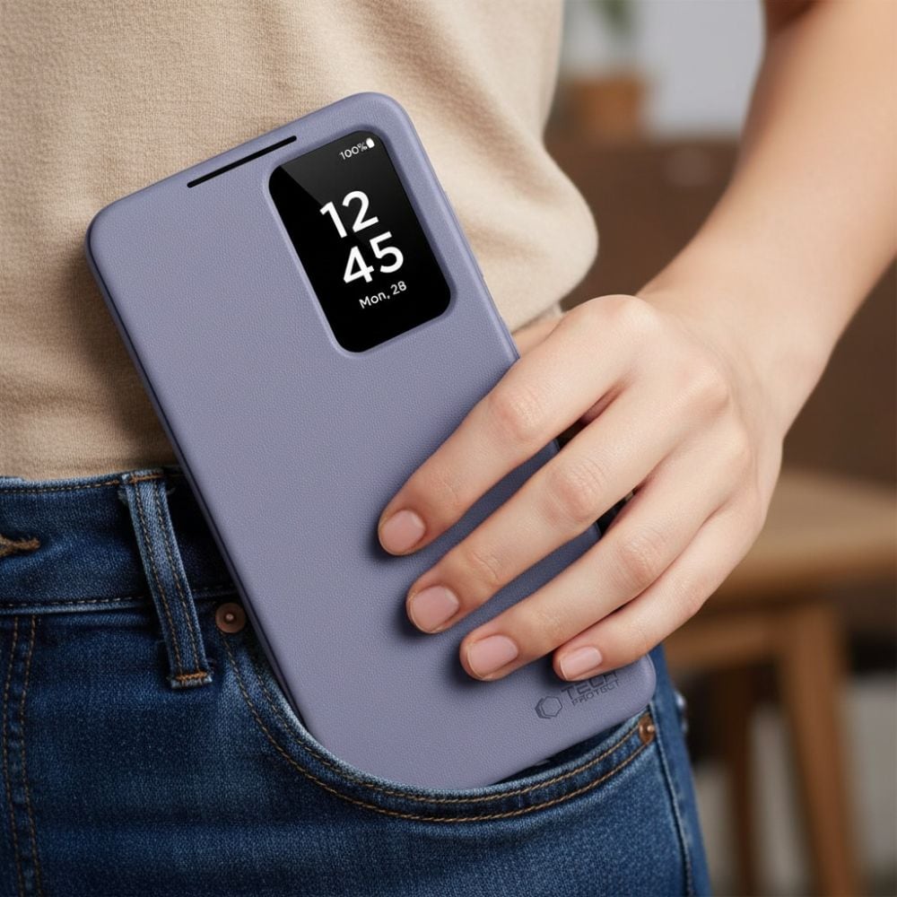 Tech-Protect älykäs lompakko kotelo Samsung Galaxy A57 5G - violetti