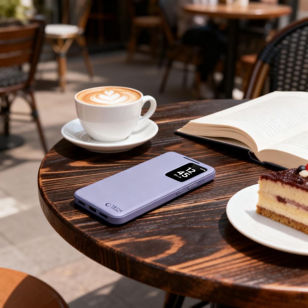 Tech-Protect älykäs lompakko kotelo Samsung Galaxy A57 5G - violetti