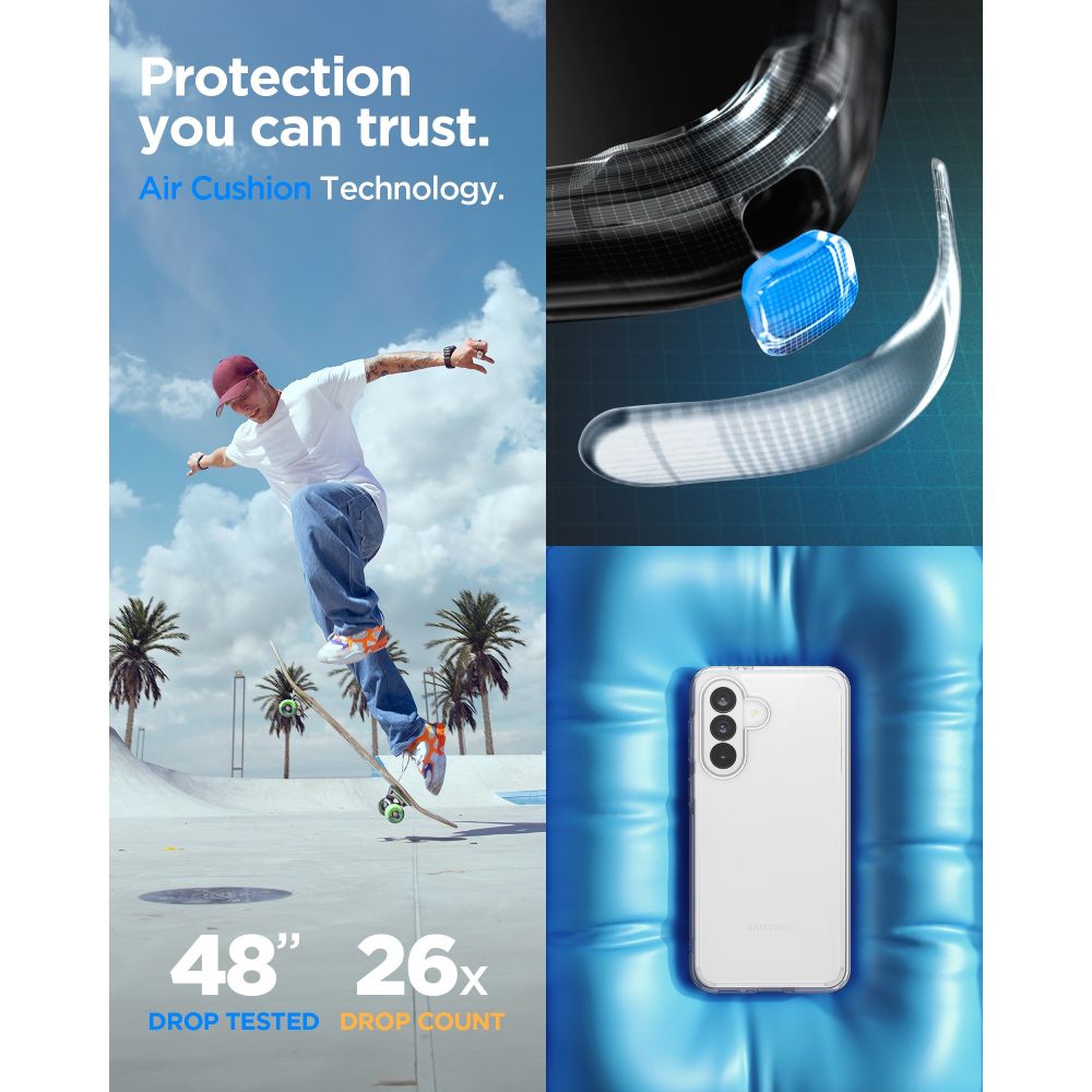 Spigen Ultra hybridi kotelo Samsung Galaxy A37 5G:lle - läpinäkyvä