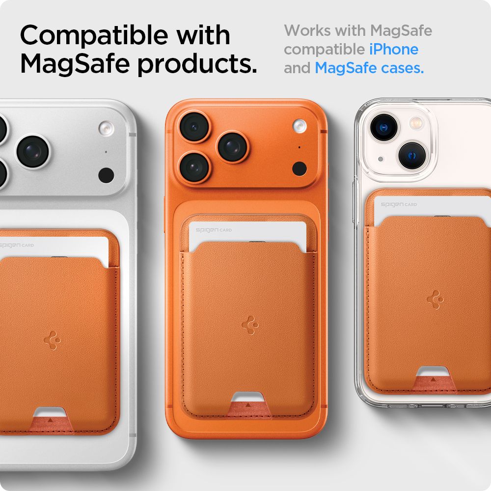 Spigen Valentinus MagSafe magneettinen puhelimen lompakko - oranssi