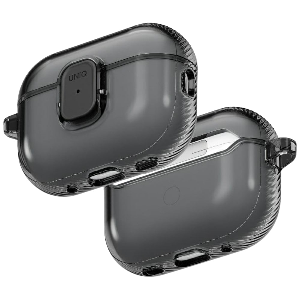 Uniq Glase Pro Case for AirPods Pro 3 Lock Case - läpinäkyvä musta