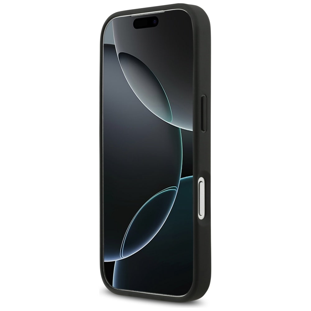 Mercedes Nahka Laurel Leaves Stripes MagSafe Case for iPhone 17 Pro - sininen