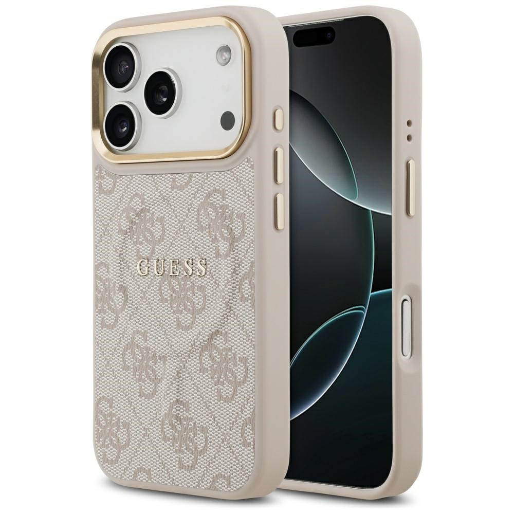 Guess 4G PU Classic Logo MagSafe kotelo iPhone 17 Pro - vaaleanpunainen - vaaleanpunainen