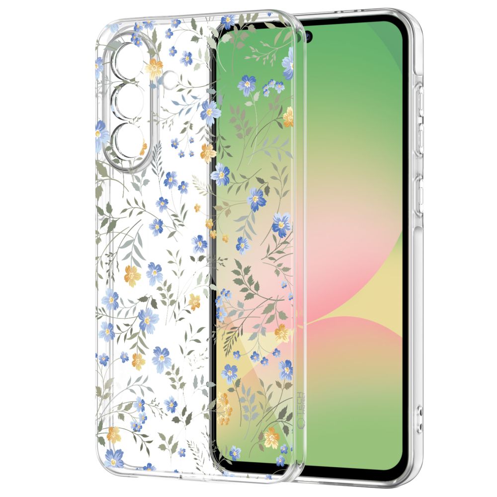 Tech-Protect FlexAir kotelo Samsung Galaxy A27 - läpinäkyvä kukkainen