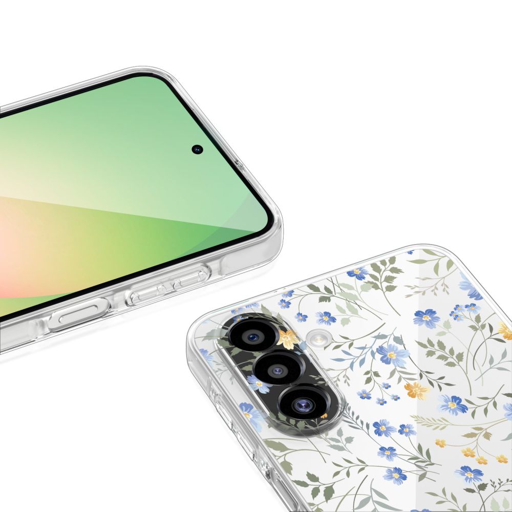 Tech-Protect FlexAir kotelo Samsung Galaxy A27 - läpinäkyvä kukkainen
