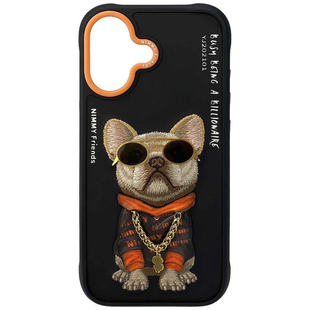 Nimmy Glasses Cool Dog -suojakotelo iPhone 17:lle – musta