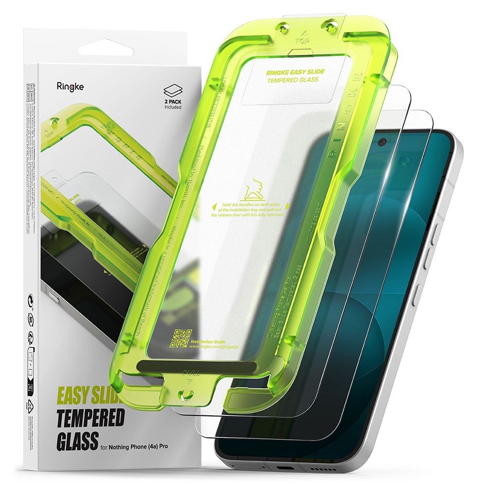 Ringke Easy Slide -paketti (2 kpl) karkaistua lasia Nothing Phone 4A Pro -puhelimelle