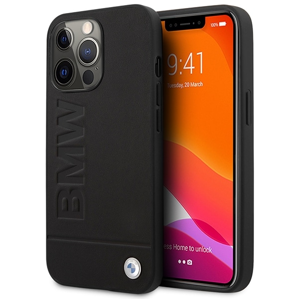 Kotelo BMW BMHMP14LSLLBK iPhone 14 Pro 6,1" musta/musta kovakotelo, MagSafe, Signature-logo