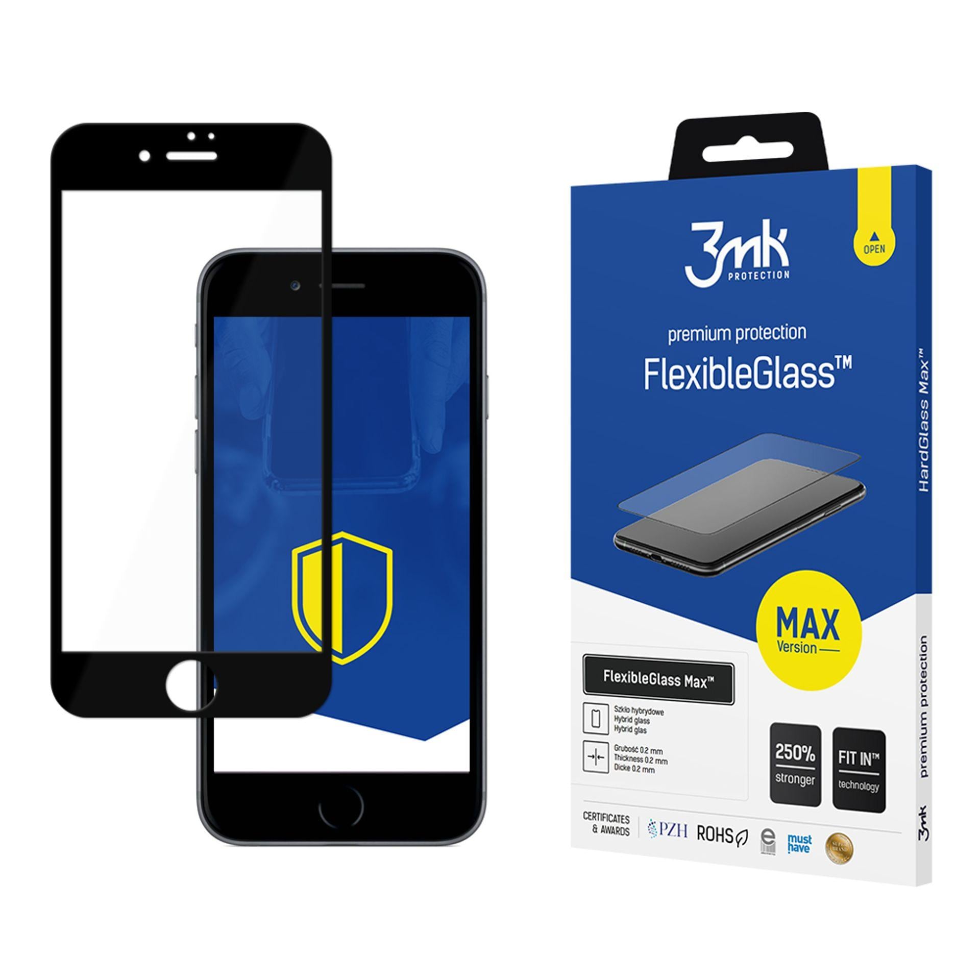 Hybridilasi 3mk FlexibleGlass Max™ iPhone 7:lle ja 8 Plus:lle