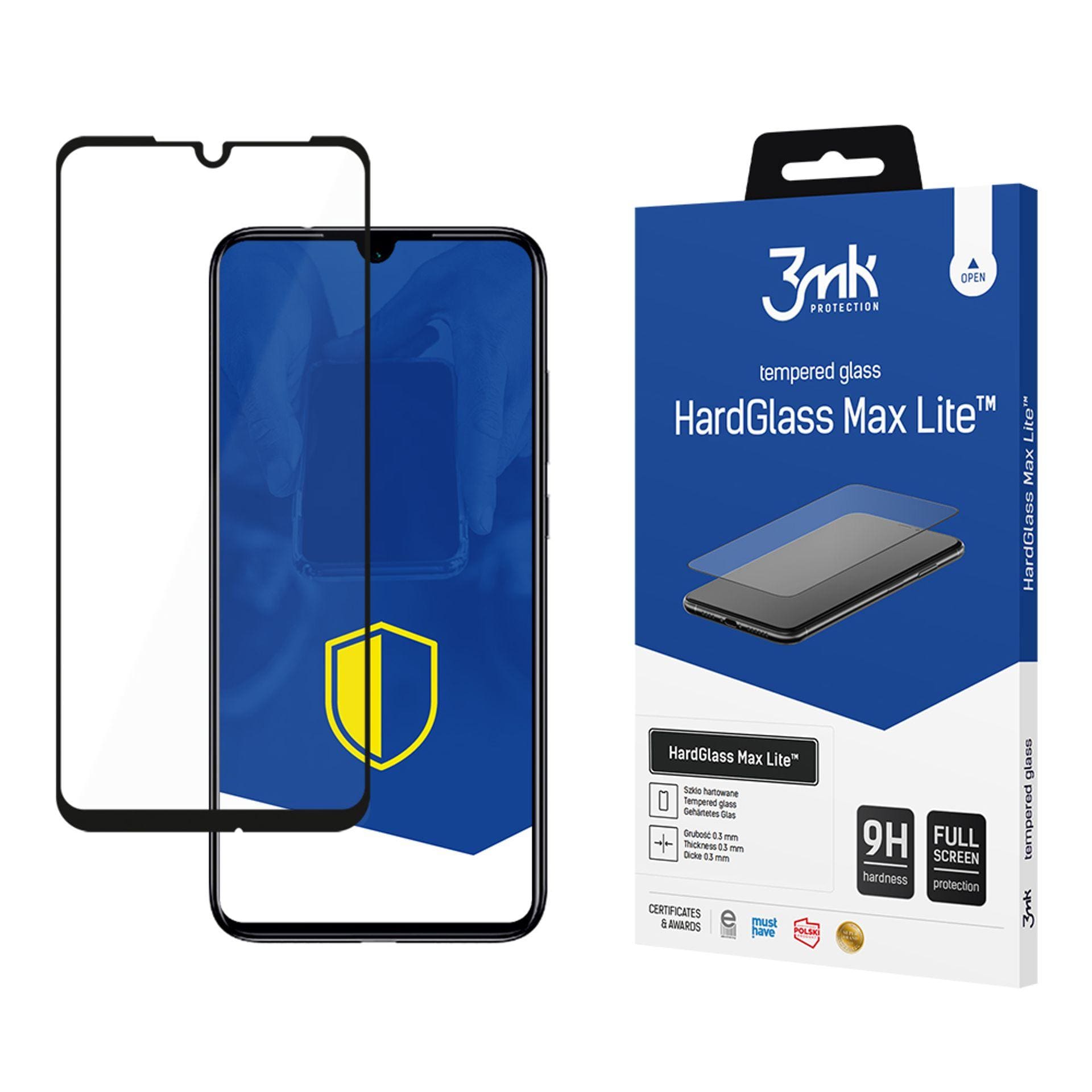 9H 3mk HardGlass Max Lite™ -lasisuoja Xiaomi Redmi Note 7 -puhelimelle