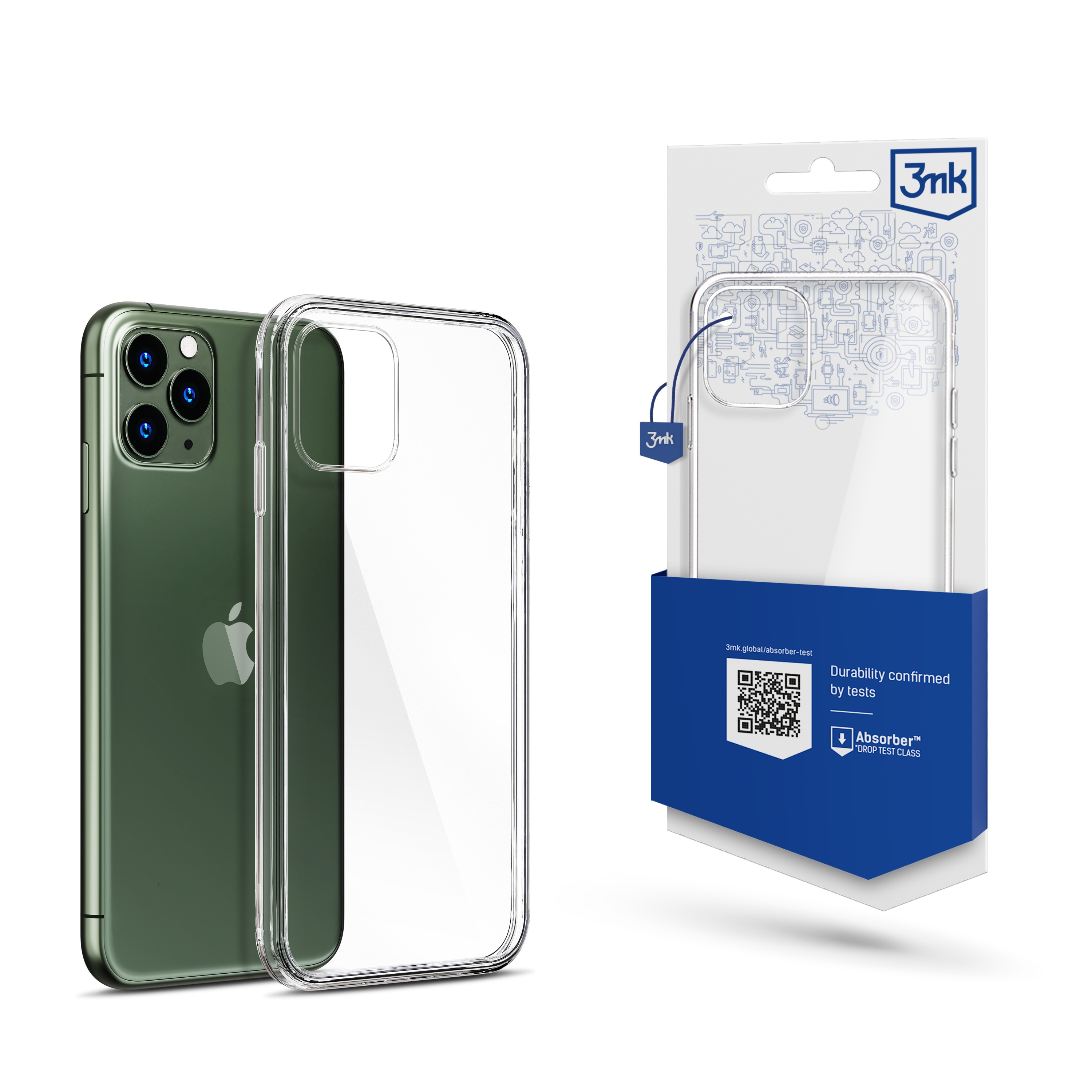 3mk:n läpinäkyvä suojakotelo iPhone 11 Pro:lle – läpinäkyvä