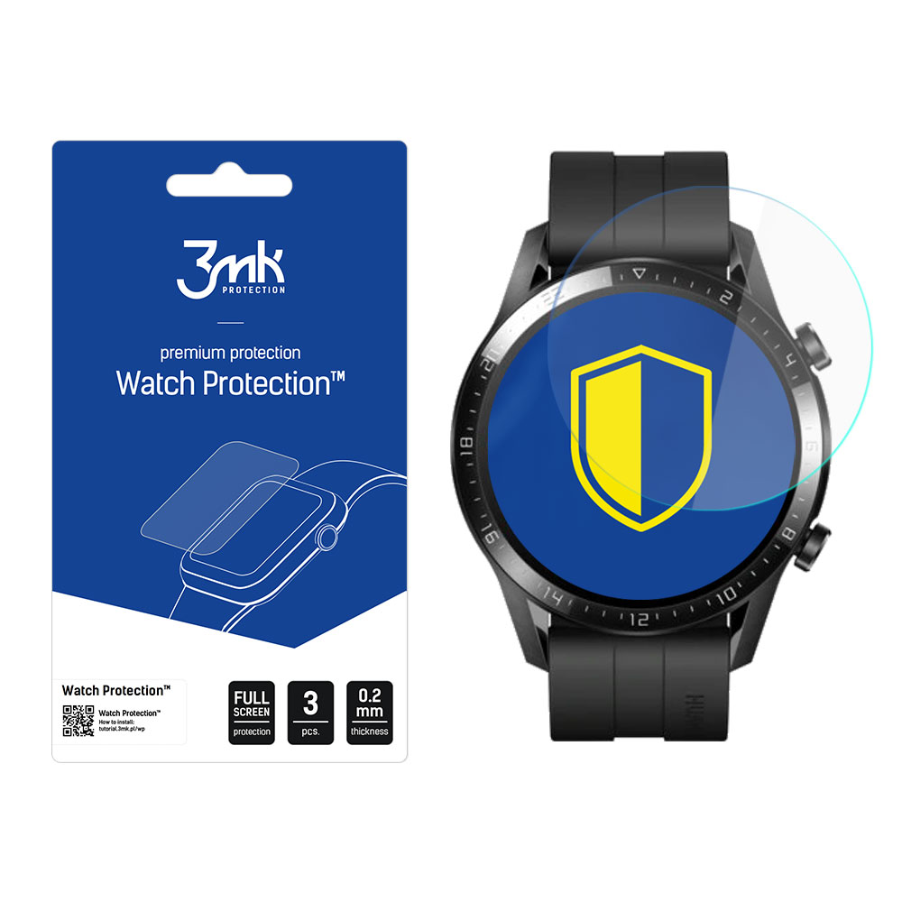 Huawei Watch GT 2 46 mm – 3mk Watch Protection™ v. FlexibleGlass Lite