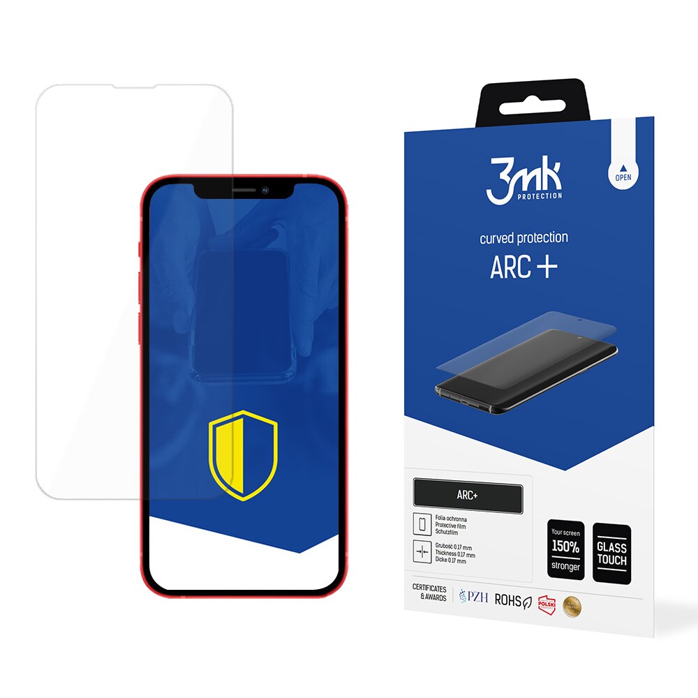 Erittäin ohut näytönsuojakalvo iPhone 13 mini -mallille 3mk ARC+ -sarjasta
