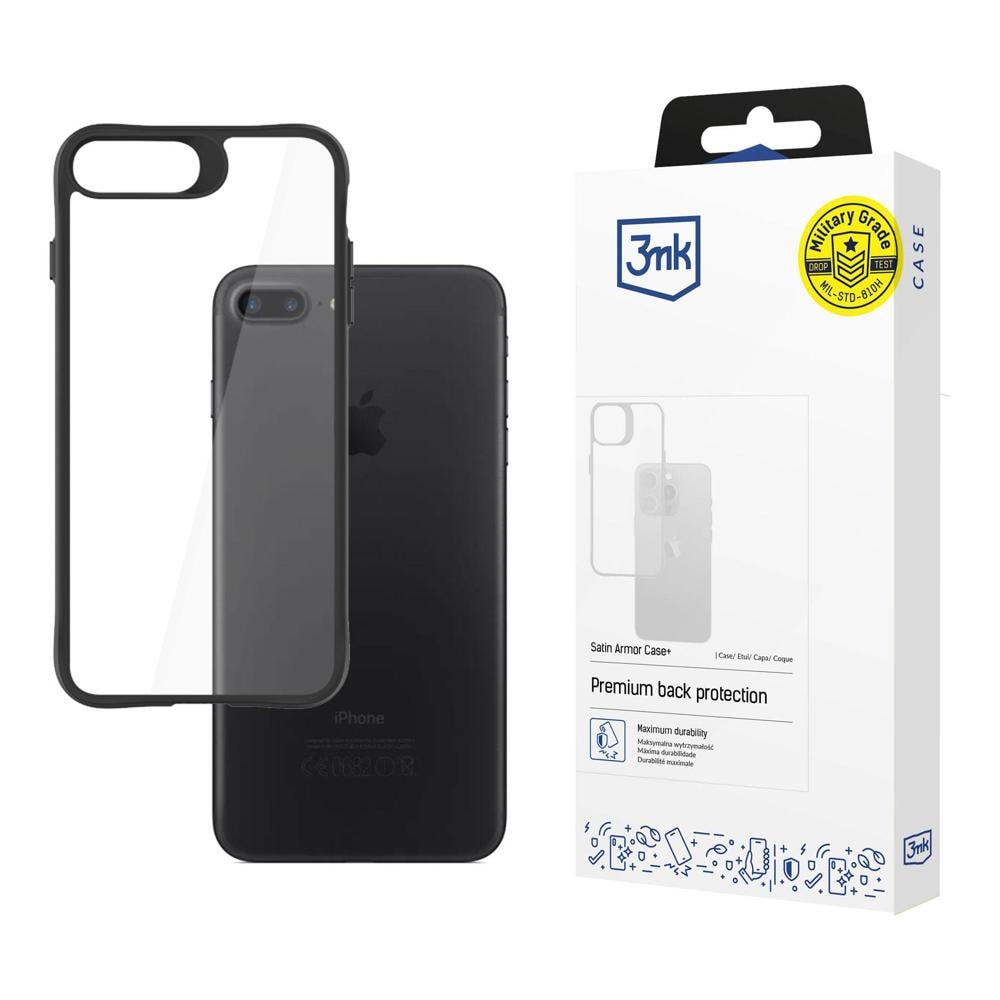 3mk Satin Armor Case+ -suojakotelo iPhone 7 / 8 / SE 2020 / SE 2022 - läpinäkyvä