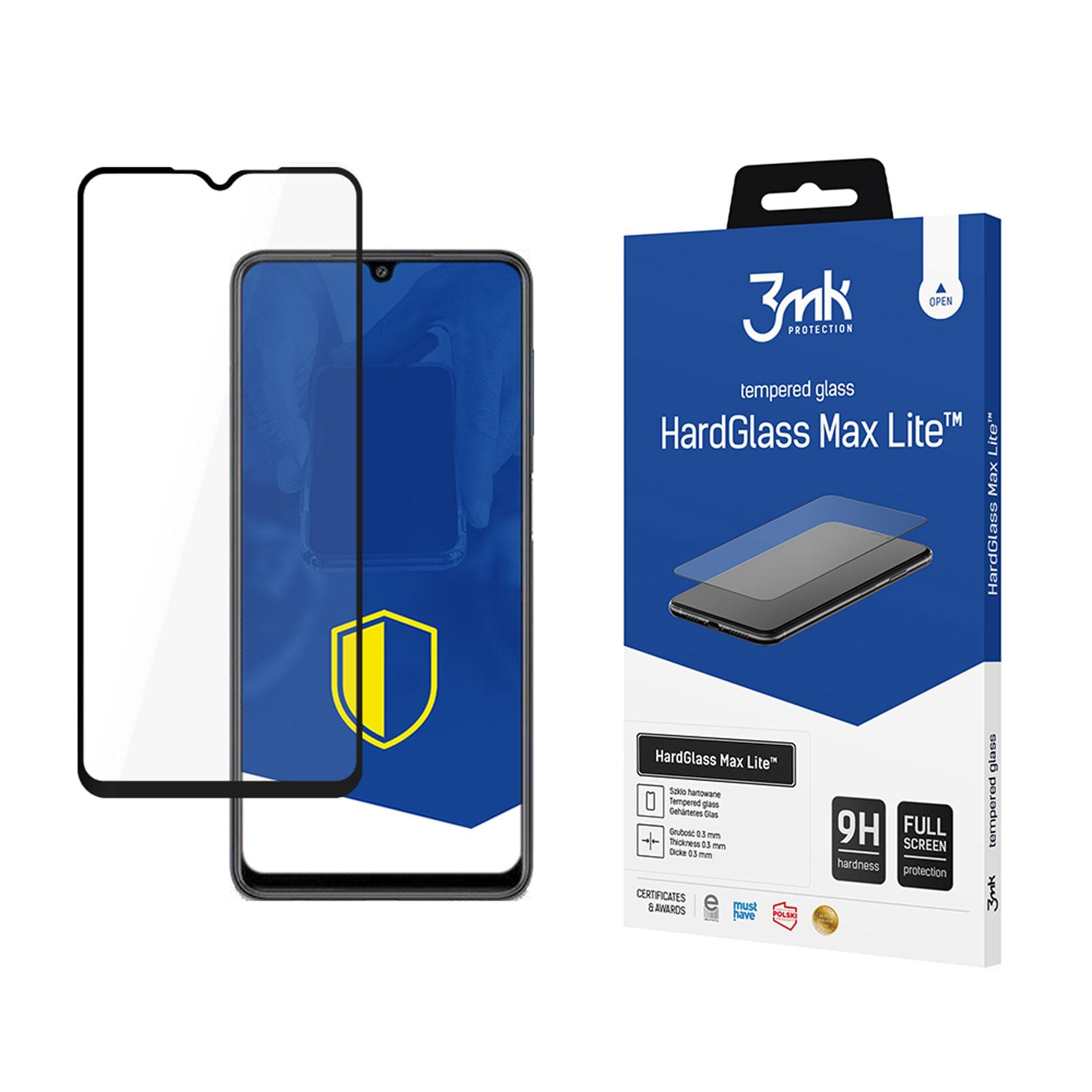 9H 3mk HardGlass Max Lite™ -lasisuoja Samsung Galaxy M22:lle