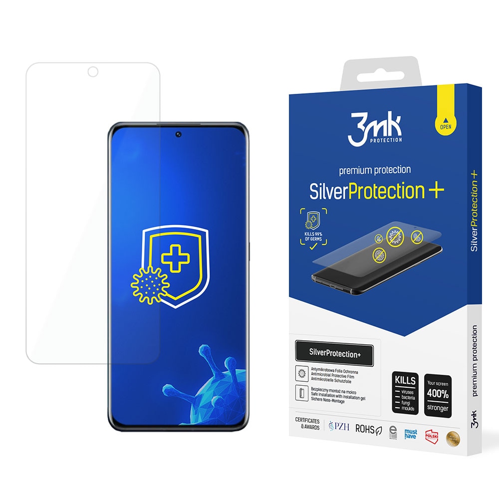 3mk Silver Protect + Xiaomi 12 / 12X -antimikrobinen kalvo, asennetaan märkäasennuksella