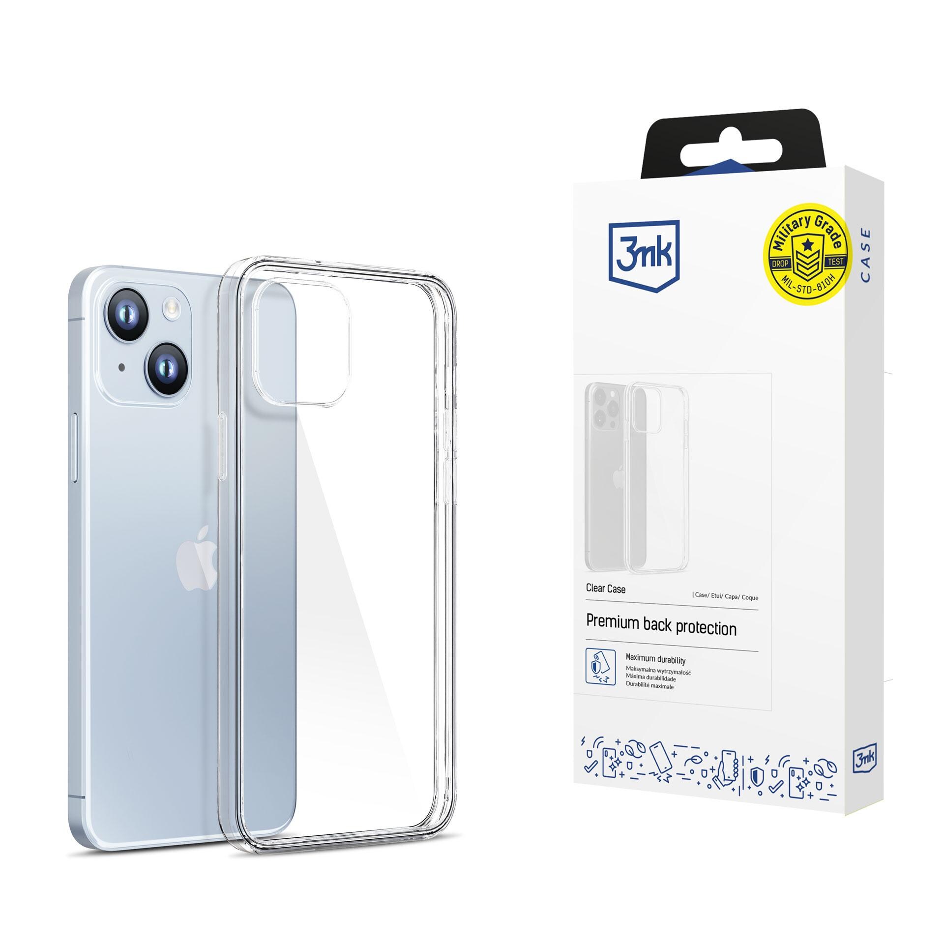iPhone 14 Plus -suojakotelo, silikonisarja 3mk Clear Case – läpinäkyvä