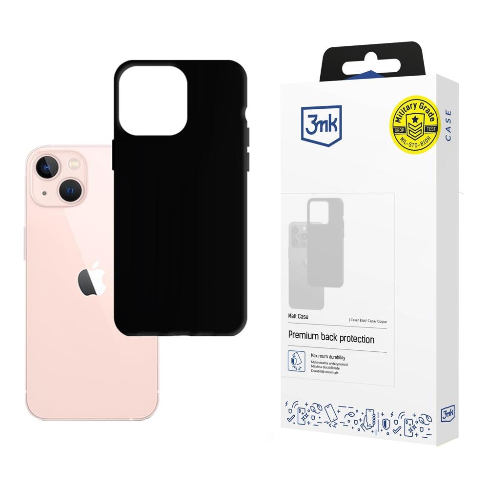 3mk Matt Case -sarjan kotelo iPhone 14 Plus -mallille – musta