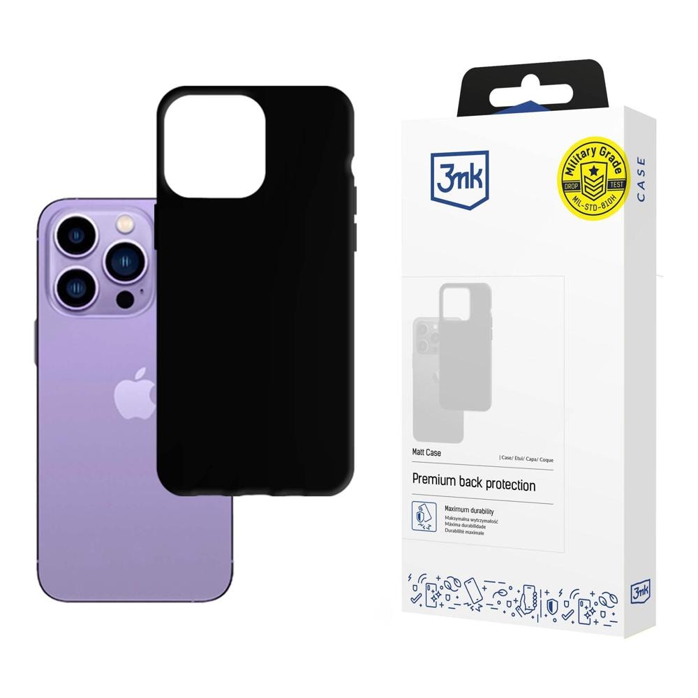 Apple iPhone 14 Pro – 3mk mattakotelo, musta
