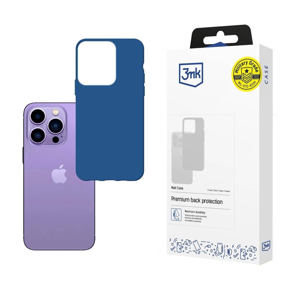 3mk Matt Case -sarjan suojakotelo iPhone 14 Pro Maxille – sininen