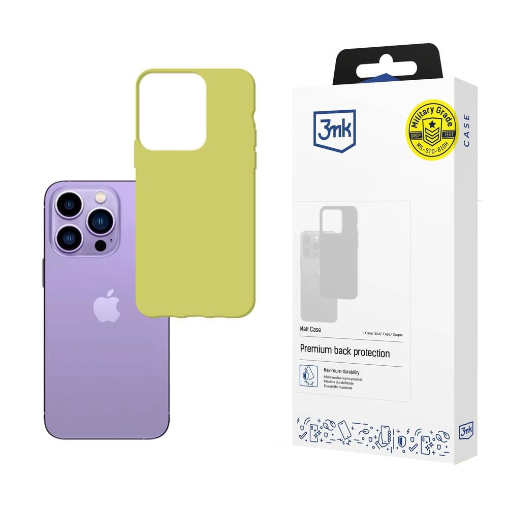 3mk Matt Case -sarjan kotelo iPhone 14 Pro Maxille – limenvihreä