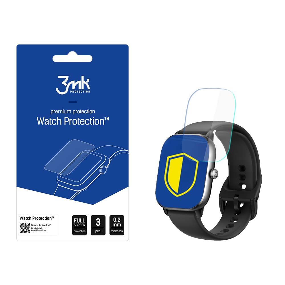 3mk Watch Protection™ v. ARC+ -suojakalvo Amazfit GTS 4 Mini -mallille