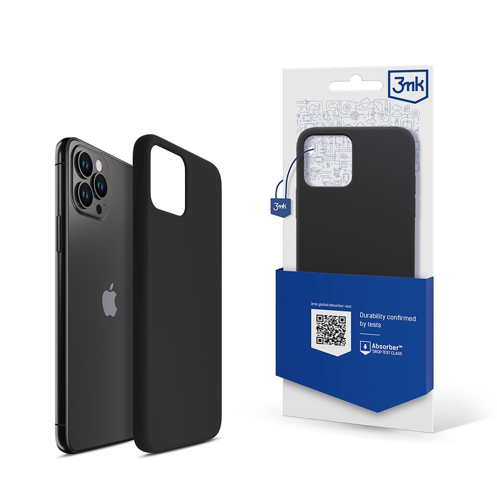 3mk-silikonikotelo iPhone 11 Pro Maxille – musta