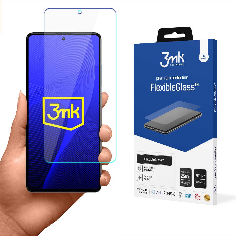 Karkaistu lasi Xiaomi Redmi Note 12 Hybrid Flexi 7H -sarjaan 3mk FlexibleGlass