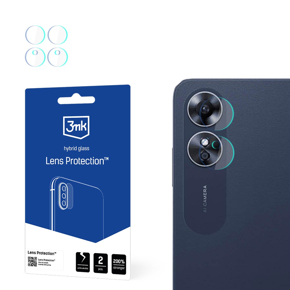 3mk Lens Protection™ -hybridikameralasi Oppo A17:lle
