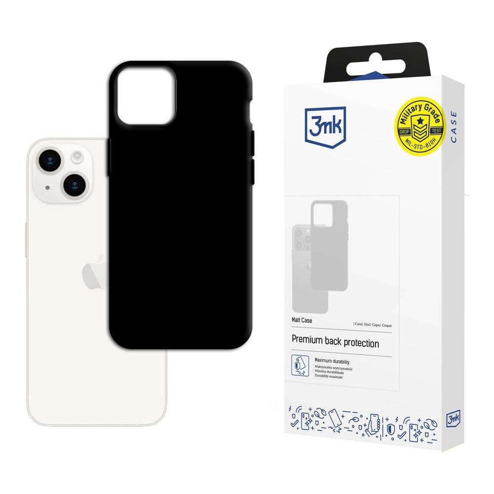 Apple iPhone 15 – 3mk mattakotelo, musta