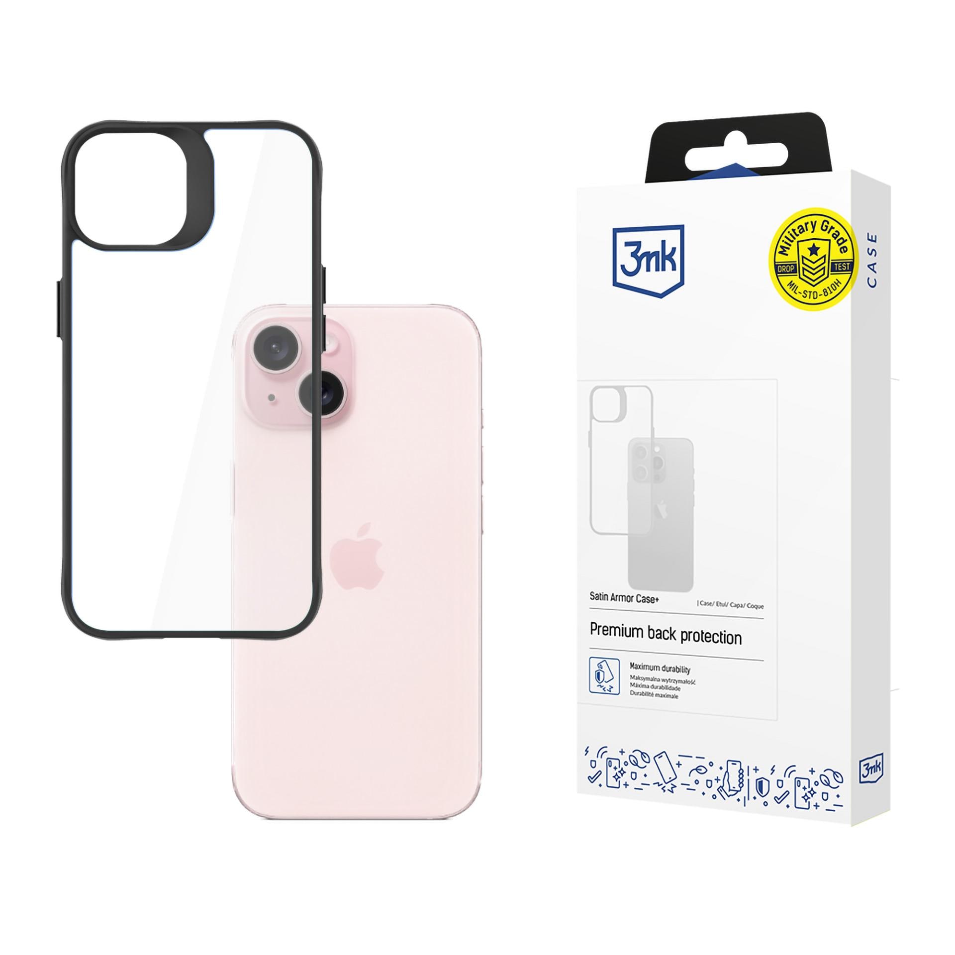 Apple iPhone 15 – 3mk Satin Armor -suojakotelo+
