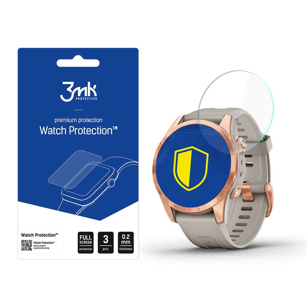 Garmin Fenix 7S Pro Solar – 3mk Watch Protection™ vs. FlexibleGlass Lite