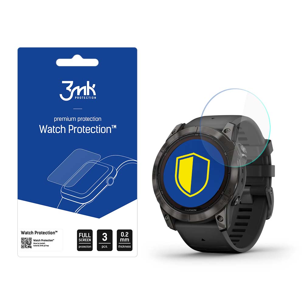 Garmin Fenix 7X Pro Solar – 3mk Watch Protection™ vs. FlexibleGlass Lite