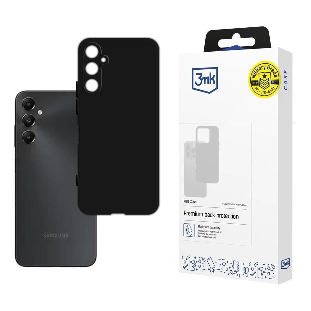 3mk Matt -suojakotelo Samsung Galaxy A05s - musta