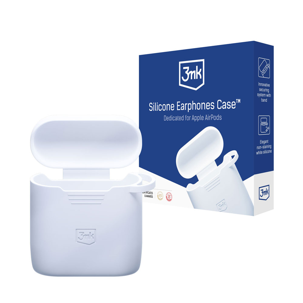 3mk:n silikonikotelo AirPods 2:lle – valkoinen