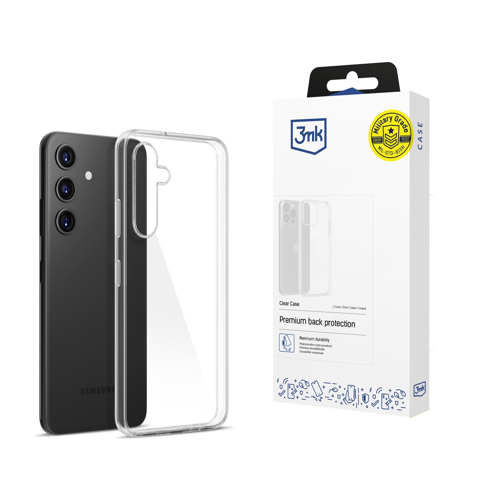 3mk:n läpinäkyvä suojakotelo Samsung Galaxy S24:lle – läpinäkyvä