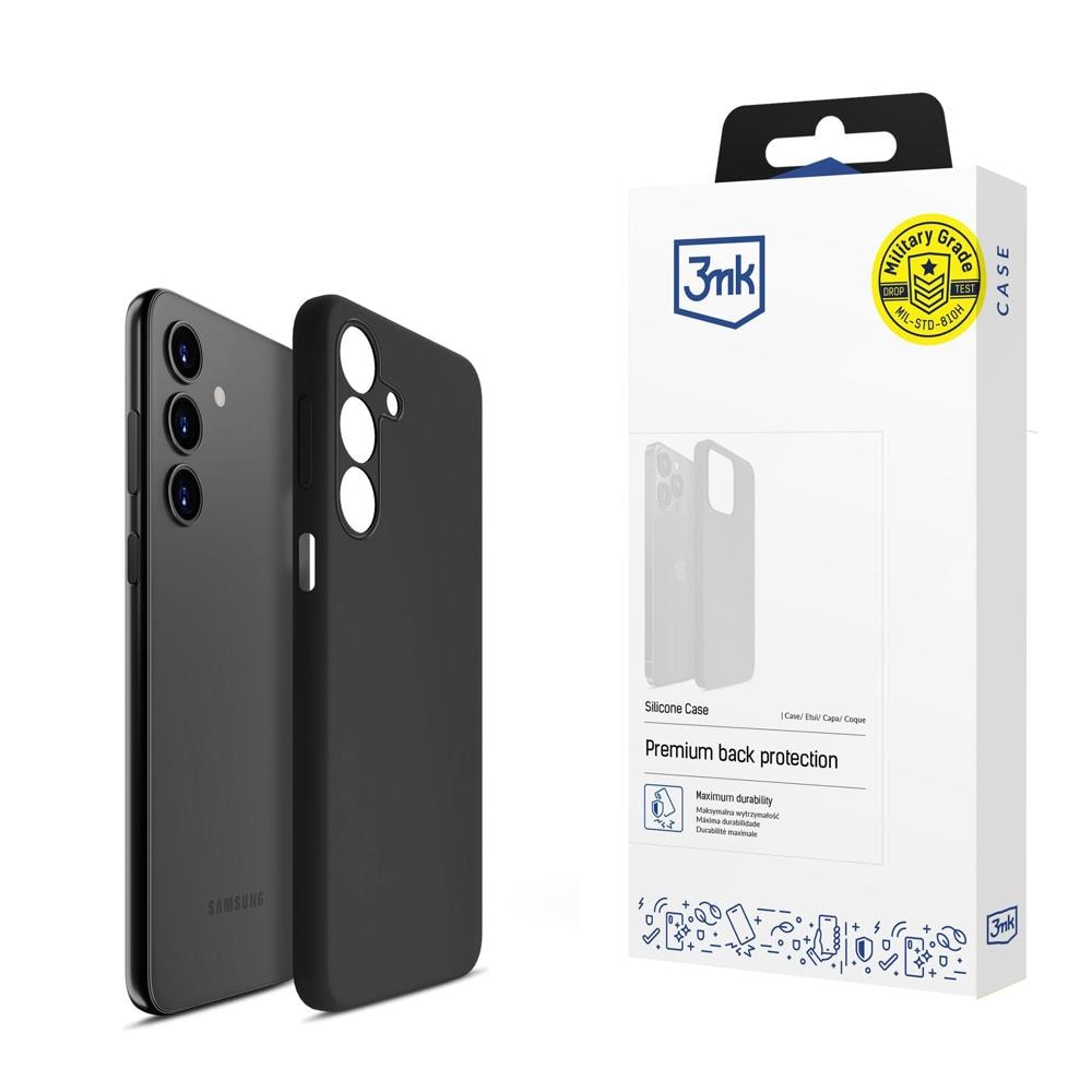 3mk-silikonikotelo Samsung Galaxy A15 5G:lle – musta
