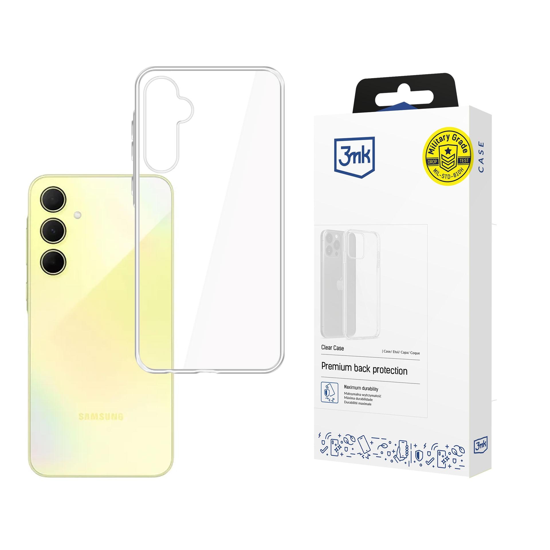 3mk:n läpinäkyvä suojakotelo Samsung Galaxy A35 5G:lle – läpinäkyvä