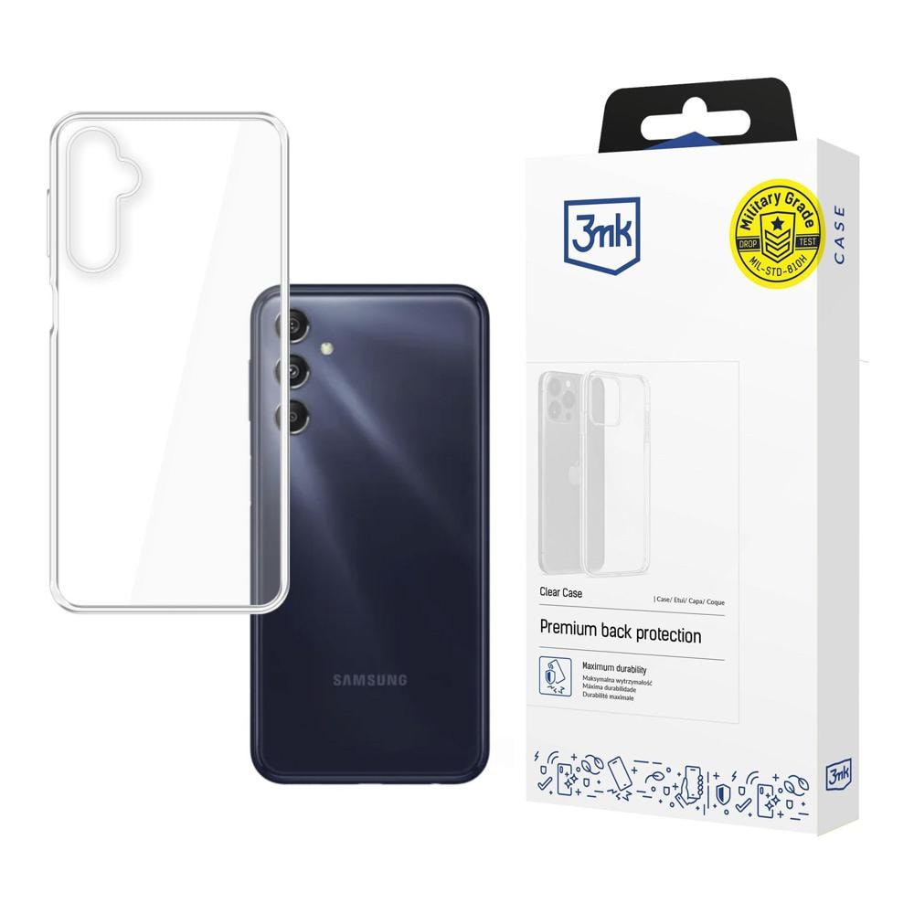 3mk:n läpinäkyvä suojakotelo Samsung Galaxy M34 5G:lle – läpinäkyvä