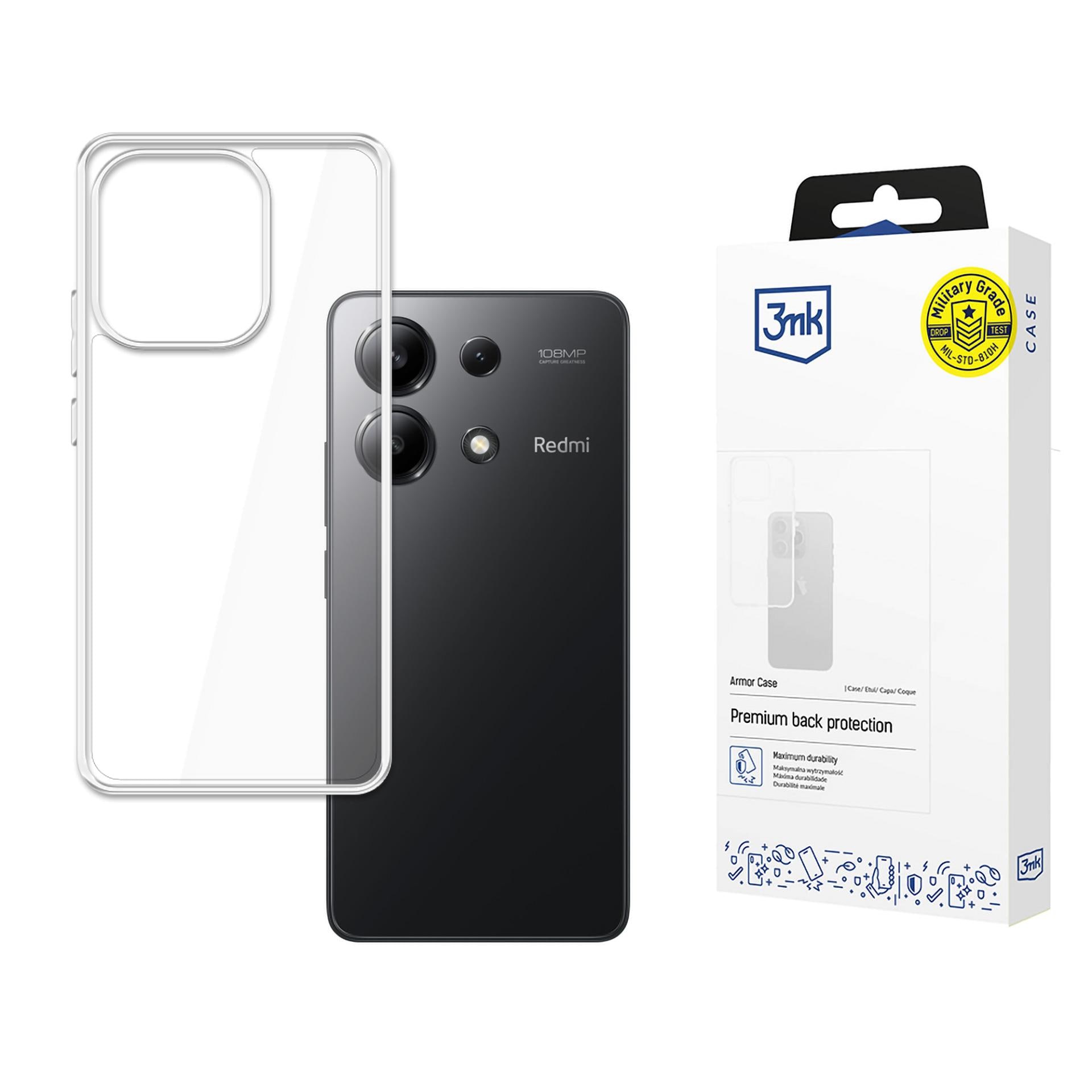 3mk-suojakotelo Redmi Note 13 4G:lle – läpinäkyvä