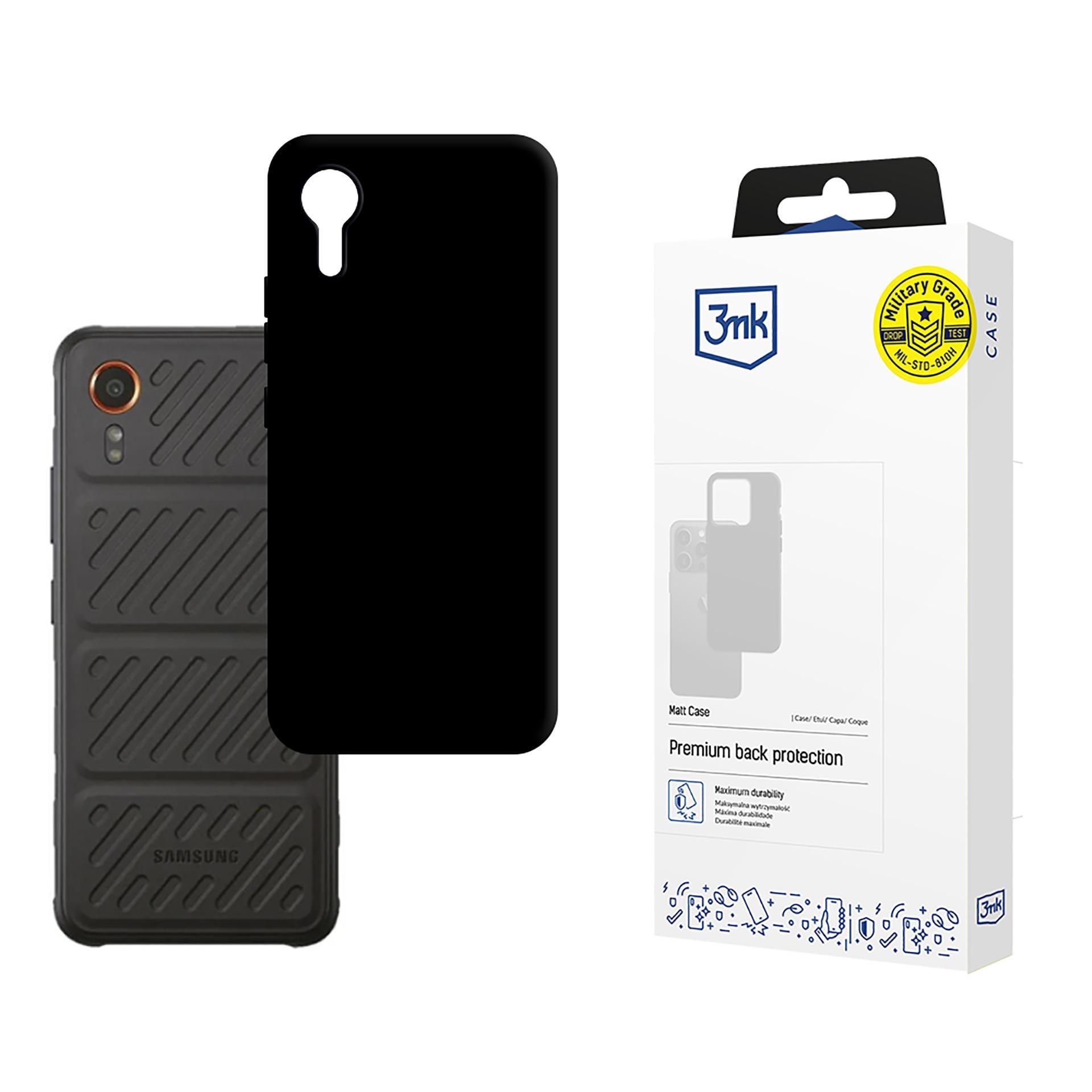 3mk Matt -suojakotelo Samsung Galaxy XCover 7:lle – musta